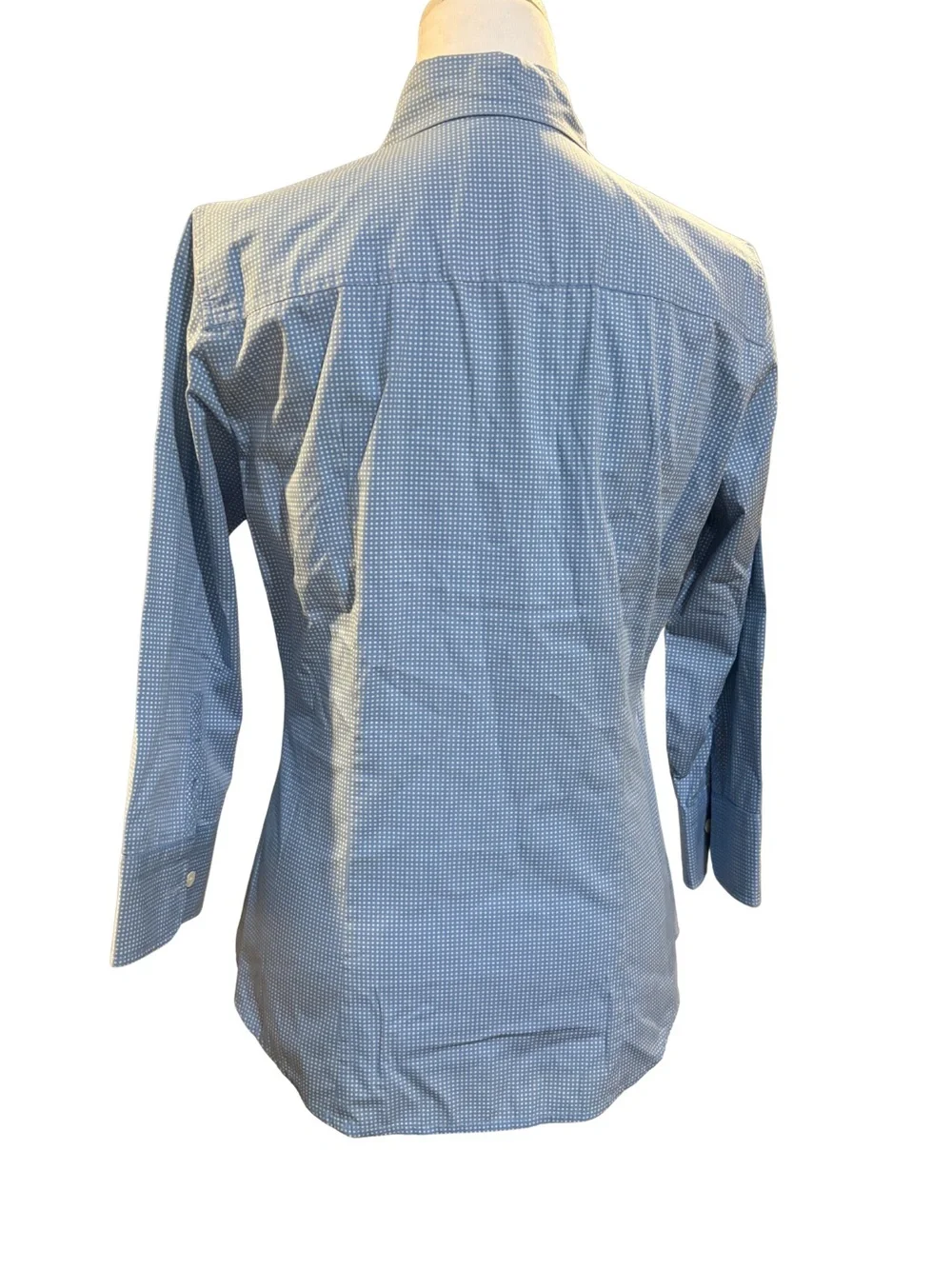 J.Crew Haberdashery Refined Stretch Blue Micro Dot Button Down Shirt S